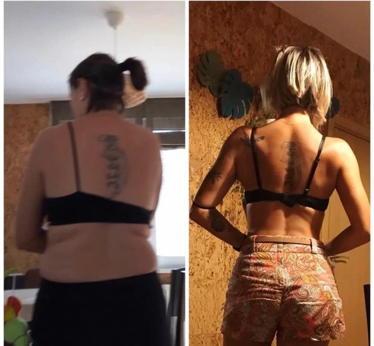 Imágenes de una transformación corporal